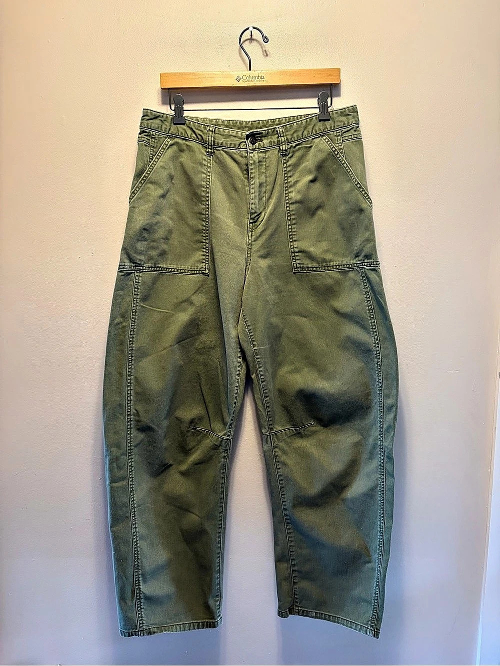 Gap Green Barrel Leg Pants